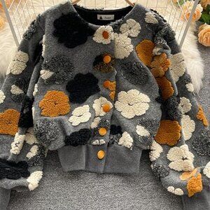 Cropped Floral Print Jacket